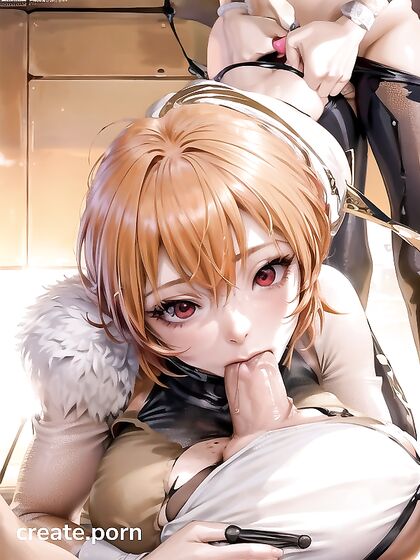 Buzzcut Ginger Shows Off Her Busty Charms in Seductive Hentai Action