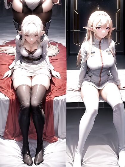 Red-Coated Beauty in Ultra-Detailed Spacecraft Hentai Adventures