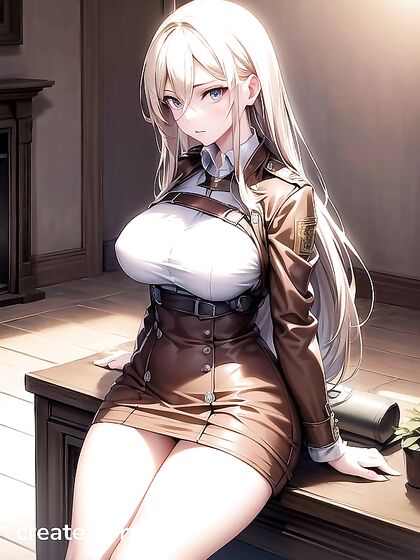 Teen 18+ Goddess Poses Hands-On-Hips in Seductive Front View Hentai Action