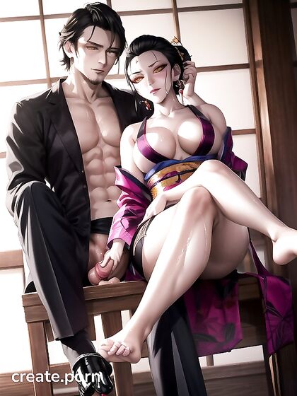 Daki from Demon Slayer Gets Steamy Foot Fetish Fun in Perfect Picture Hentai