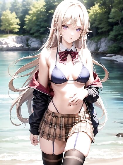 Bikini and Bra-clad Goddesses in Steamy Topless Hentai Adventures