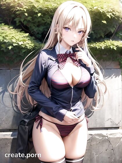 Fit Girl 18+ Goes Topless by the Lake in Hot Hentai Action