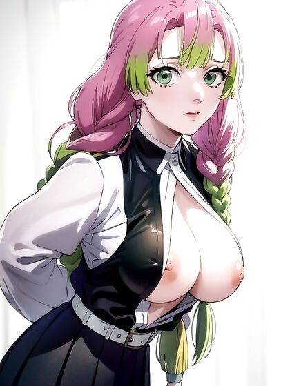 Ash-Haired Beauty Winks Seductively in Steamy Hentai Action