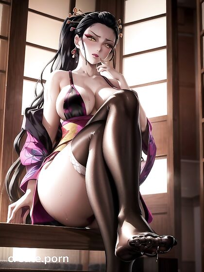 Foot Worship Surrealism: Hot Babe Steps on Man's Dick in Steamy Hentai Scene