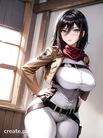 Ultra-Detailed Massive Breasts with Hands on Hips in Seductive Hentai Action