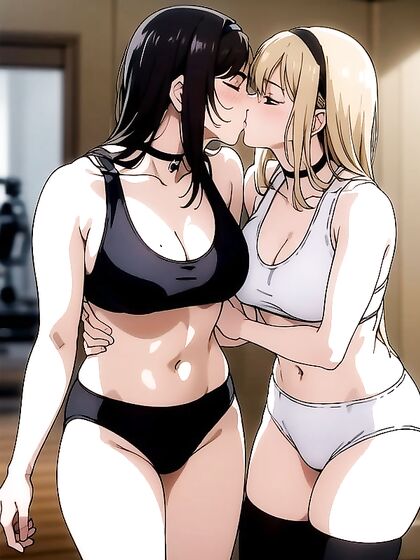 Blacked Logo Sport Bra in Intense Detail for Steamy Hentai Pleasure
