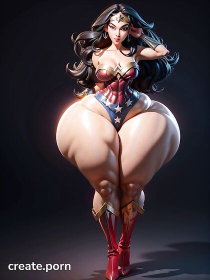 Wonder Woman's Naked Curves in Thick Hentai Pleasure Sessions