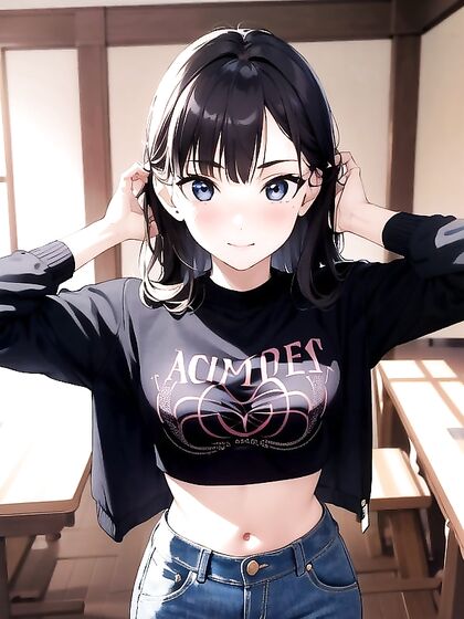 Victoria's Secret Clad Cutie Smiles and Blushes in Steamy Hentai Action