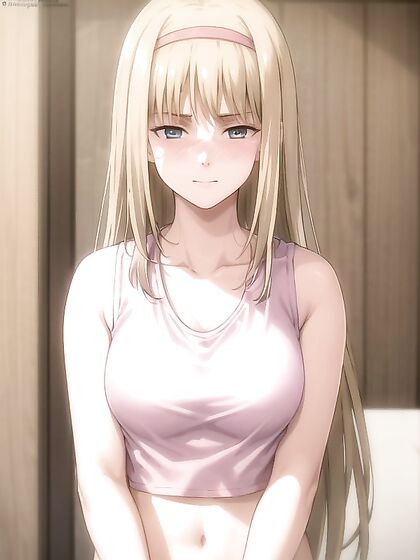 Ymir Fritz from Attack on Titan Seduces in Pink Victoria's Secret Shirt Hentai Scene
