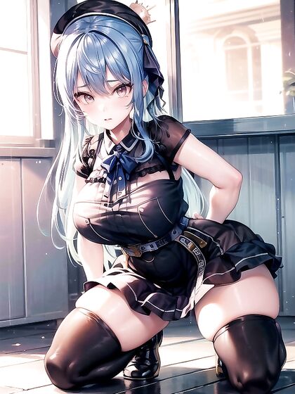 Close-Up Hentai Action with Thigh-High Socks Seduction