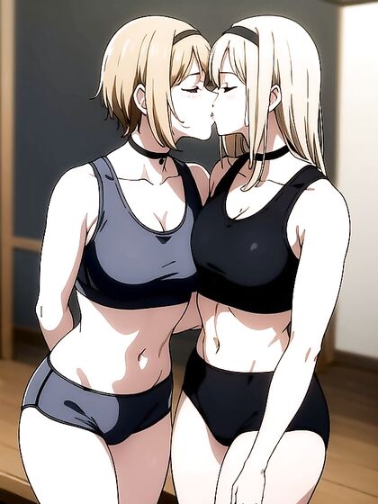 Gym hentai featuring detailed screencaps of sexy sport bra action