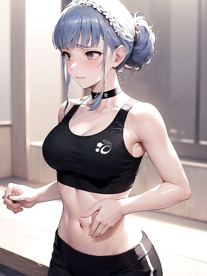 Sporty Teen 18+ in Gym Shorts Nails Intense Hentai Action