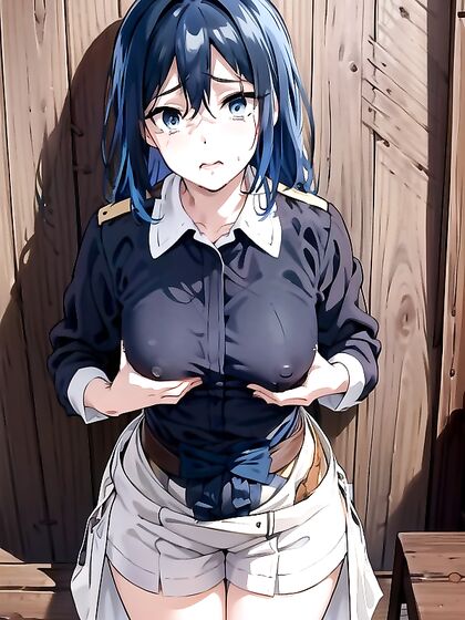 Fearful Blue-Eyed Beauty Leans In for Intense Hentai Pleasure