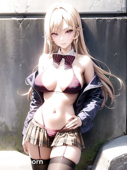 18-Year-Old in Off-Shoulder Bikini Dives into Sensual Hentai Pleasure