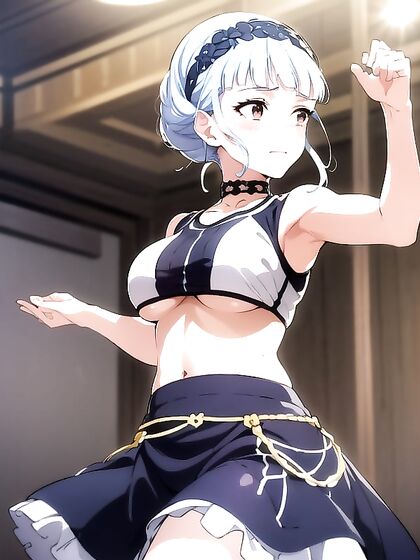 Detailed Screencap: Skirt and Crop Top Action in Horny Hentai Scenes