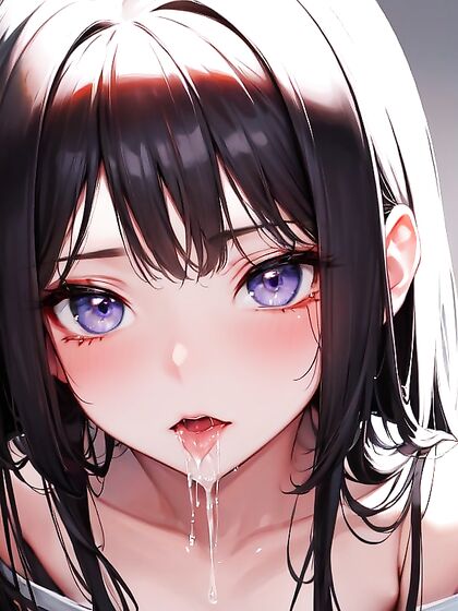 Saliva-Drenched Skinny Girl 18+ in Intense Hentai Close-Up Action