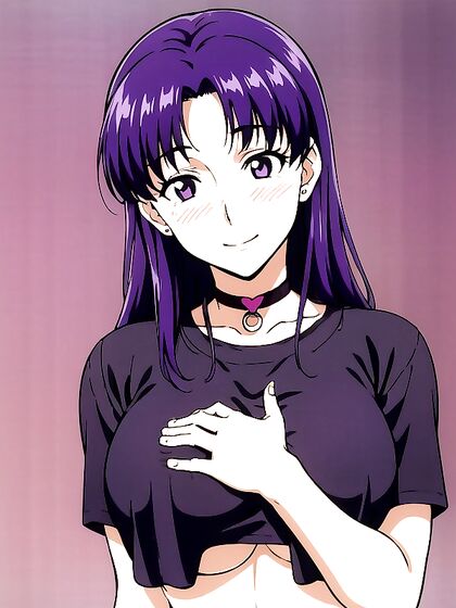 Mischievous Smile and Underboob Tease in Casual Hentai Pleasure
