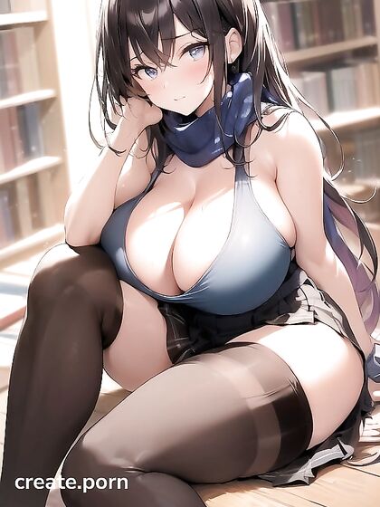 Mischievously Smiling and Blushing With Big Thighs in Seductive Hentai Situations