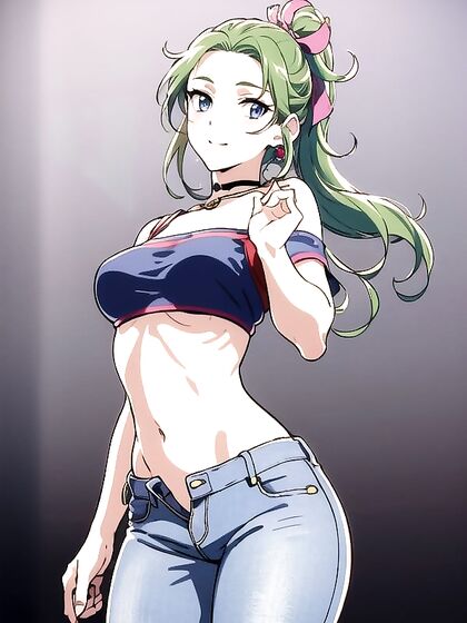 Tina from Final Fantasy Teased in Crop Top for Steamy Hentai Action