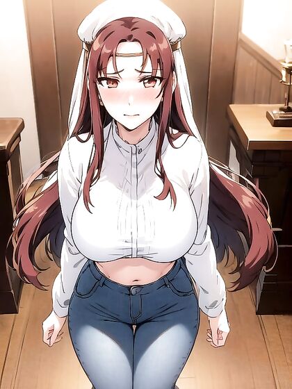 18-Year-Old Girl 18+ in Jeans Exploring Solo Pleasure in Hentai AIPorn