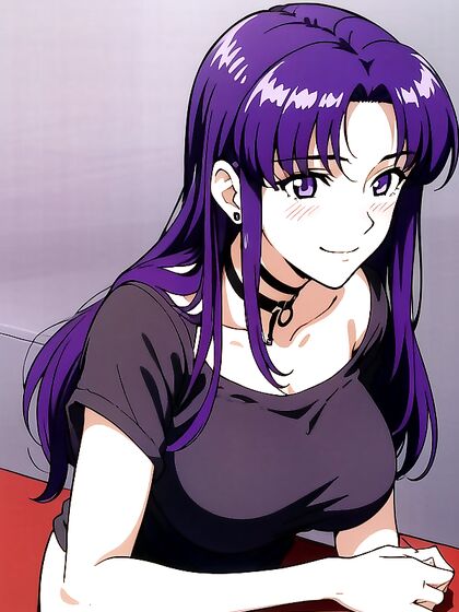 Mischievously Smiling and Blushing in Choker-Fueled Casual Hentai Pleasure