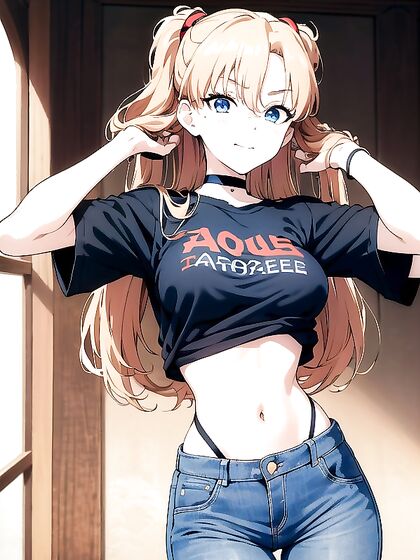 Asuka's Seductive Underboob in Tight Jeans for Steamy Hentai Pleasure