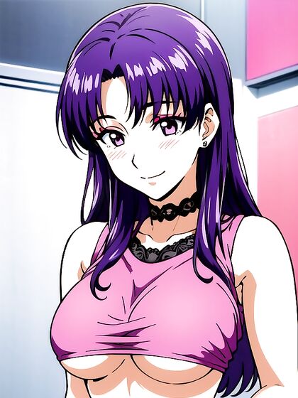 Mischievously Smiling Bimbo in Crop Top and Pink Makeup Tempts You in Hentai AI Action