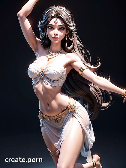 Jasmine from Aladdin Wears Seductive Necklace During Yoga Hentai Session