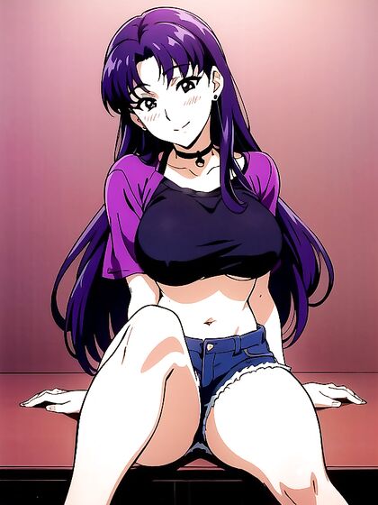 Hot Oversized T-Shirt and Jeans Combo Reveals Seductive Underboob in Hentai Action