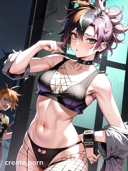 Retro Black Outfit with Bushy Pussy in Mind-Blowing Hentai Action