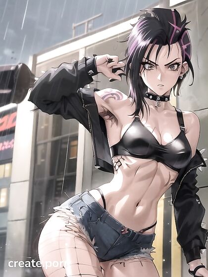 Hairy Beauty in Fishnets Gets Seductive Makeup for Steamy Hentai Action