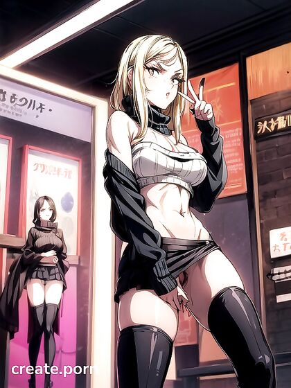 Dark-eyed Beauty with Heavy Makeup and Bold Brows in Seductive Hentai Action
