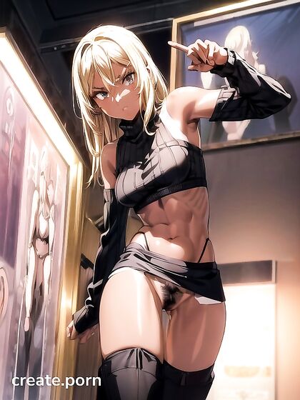 Action with Loose Sweater and Short Skirt in Steamy Hentai Scenes
