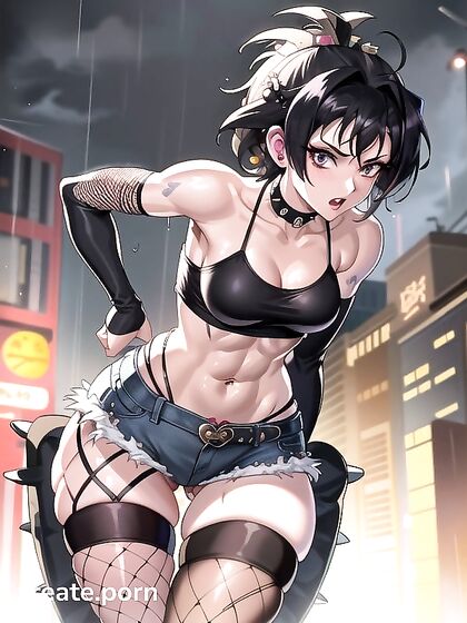 Horny Punk Rocker with Spiky Hair Gets Wild in Hairy Hentai Action