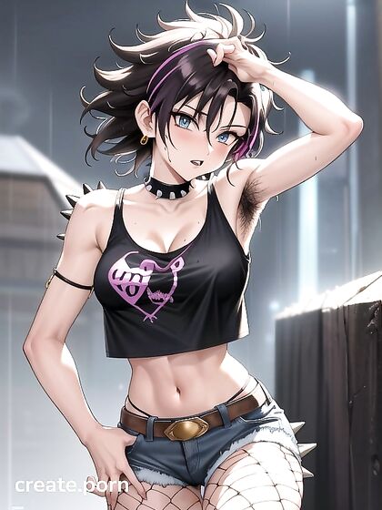 Retro Beauty in Fishnets Gets Seductive Makeup Transformation Hentai Action