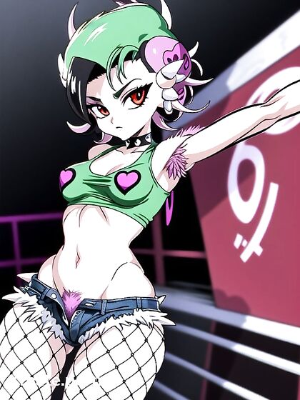 Retro Babe with Mohawk and Bush Gets Wild inVintage Hentai Action