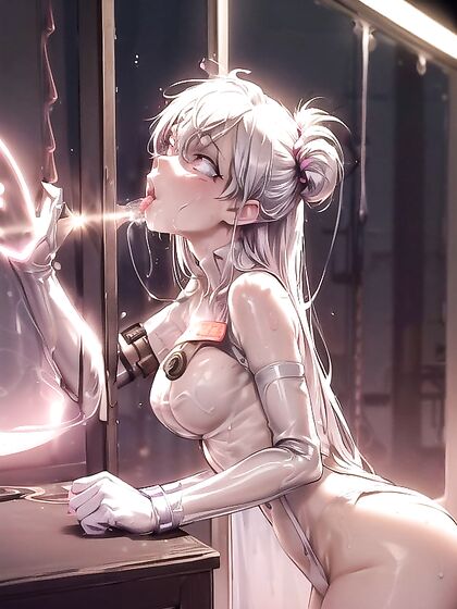 Cybernetic Ghost Girl 18+ Glows in Pleasure-Filled Machine Hentai Action