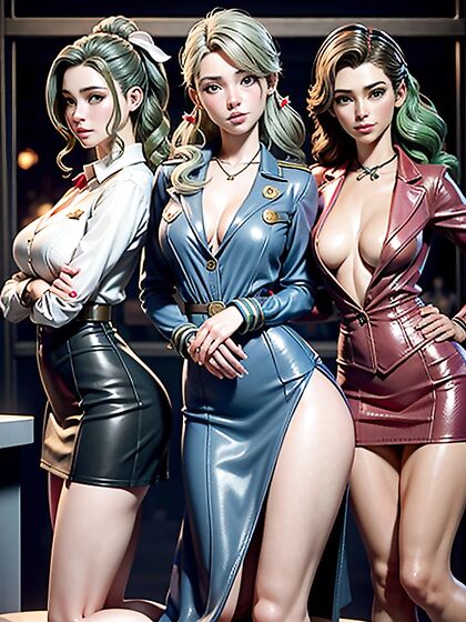 Dark-Haired Beauty Shows Off Bare Shoulders in Seductive Hentai Action