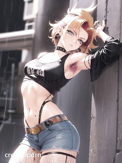 Retro hentai featuring pubic hair and glamorous makeup for ultimate pleasure