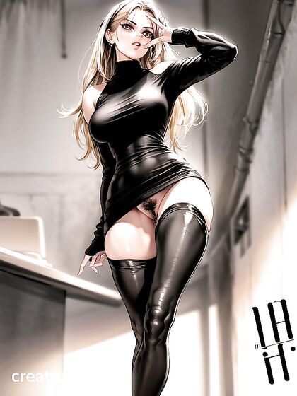 Thick-Thighed Beauty in Loose Sweater and Thigh-High Socks Tempts You