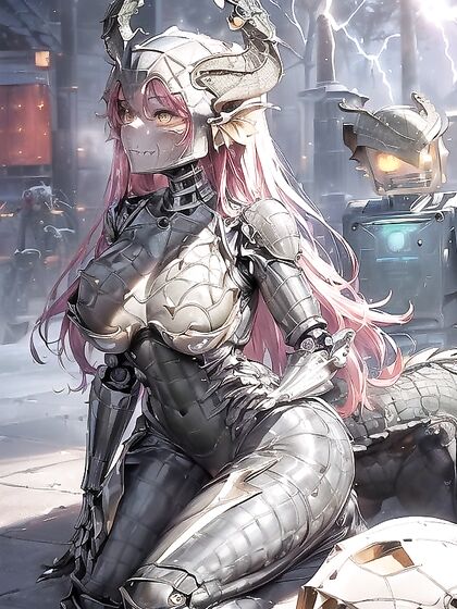 Gothic Snow Princess Zaps Pleasure with Electric Spells in Hentai AI Image