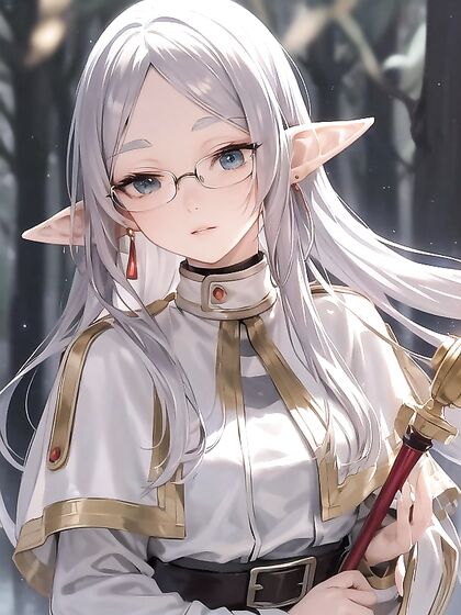 Elven Beauty WithVintage Glasses and Delicate Freckles in Intimate Hentai Scenes