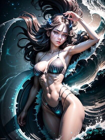 Nighttime Beach Fantasy: Dazzling Bioluminescence and Seductive Views in HentaiPorn