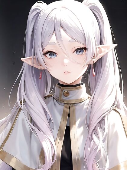 Girl 18+ with Wavy Ombre Hair Glows in Soft Makeup and Film Grain Hentai Action