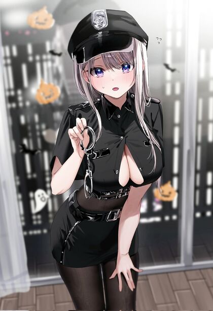 Spooky Cop Busting Harem of Hornies in XXX Hallow-Pic