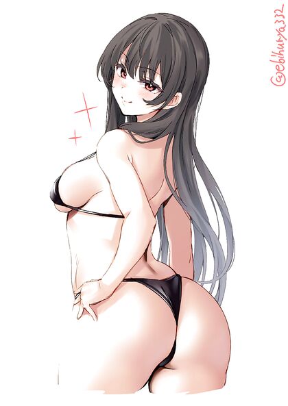 Holy shit! Hentaified Black Babe in Skimpy Iso-kinky Swimsuit Gets Wet & Wild!