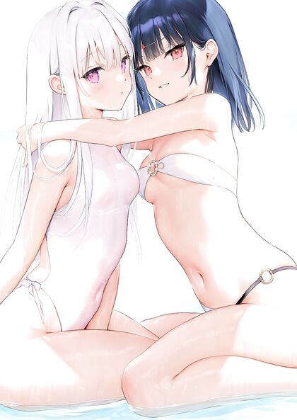 Hella Hot Bitches In Skimpy Swimmers Get Wet And Wild For Some Hentaided XXX Action!