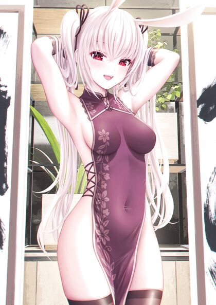 Horny Bunnie Babe in Traditional Attire Goes Hentai XXX PIC!