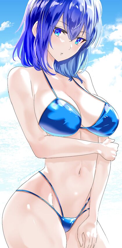 Hella Horny Hentaified Ocean Babe Gets Wet n Wild in XXX Pics