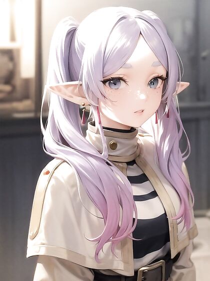 Freckled Beauty Glows in Soft Pastel Backdrop with Delicate Bokeh Lights Hentai